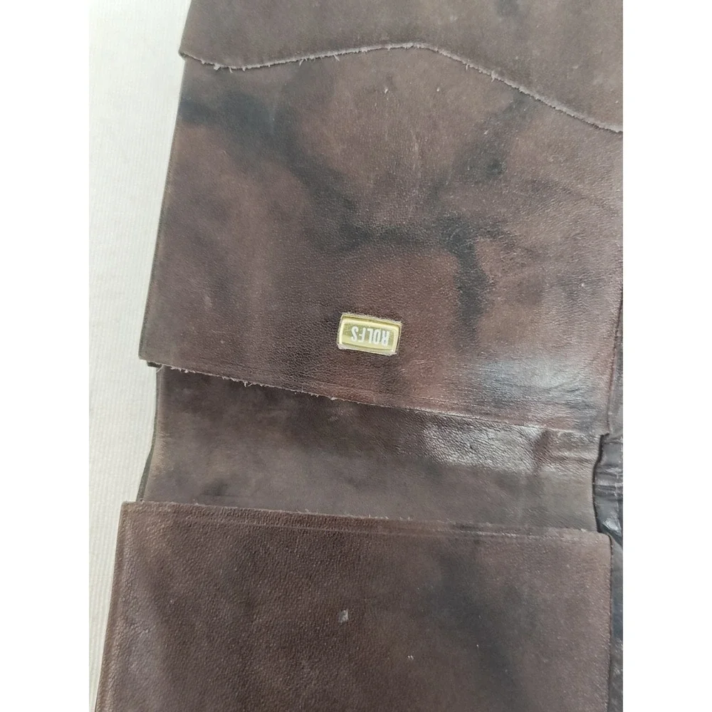 ROLFS Farmland CO-OP Leather Wallet Men's Cowhide Bifold Brown Vintage‎